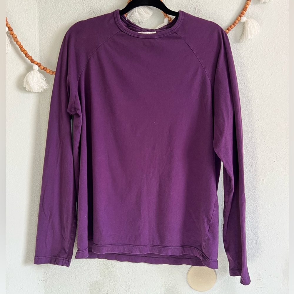 Splendid Mills 100% cotton purple long sleeve top